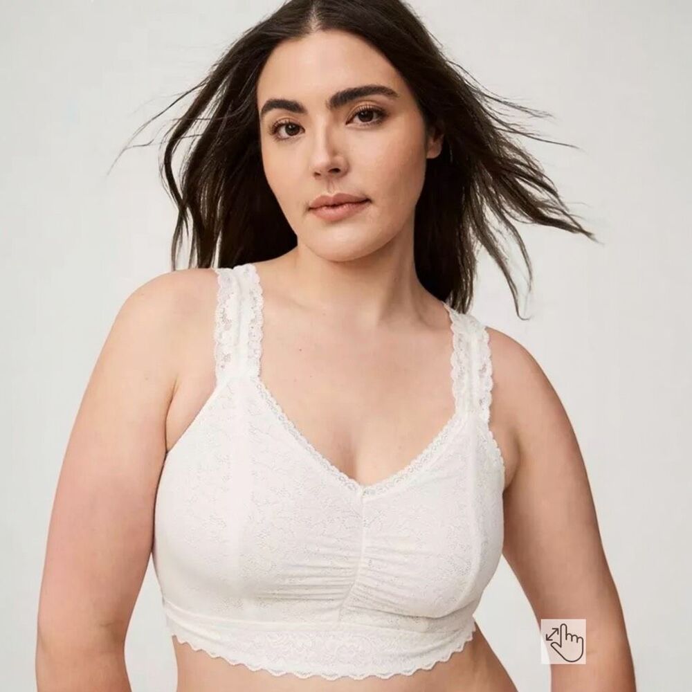 Torrid Ivory Lace 2 Way Bralette Sz 2X